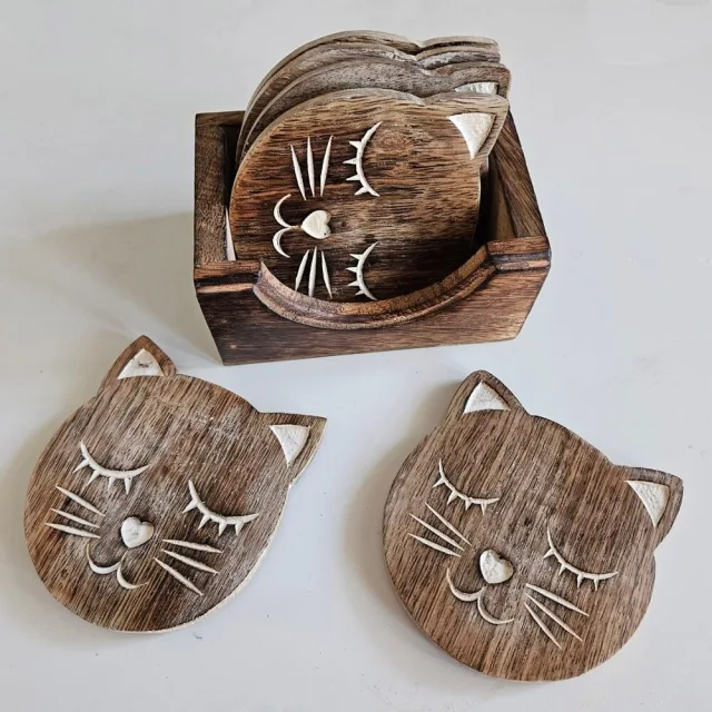 Подставка под горячее "Кошки" (дерево)